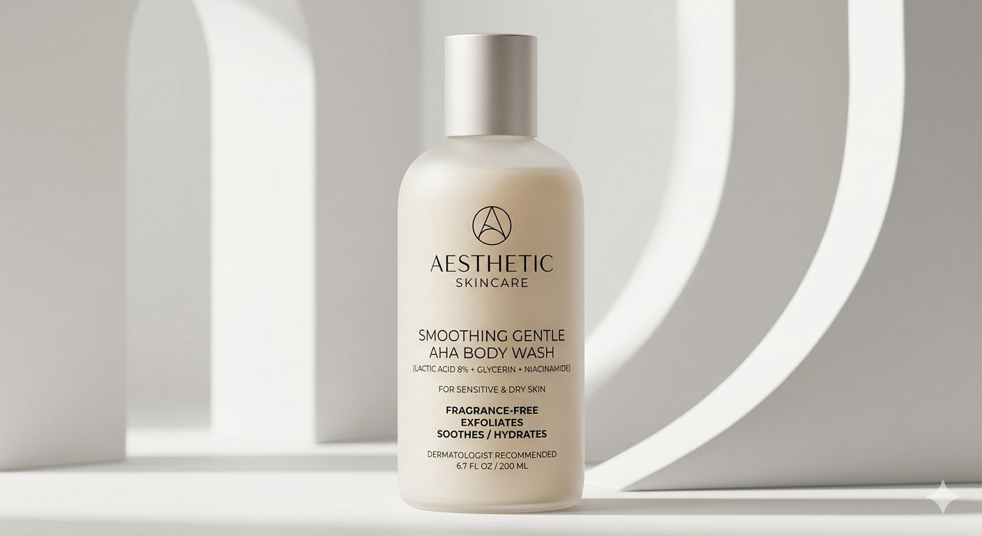 Aesthetic Skincare Smoothing Gentle AHA Body Wash