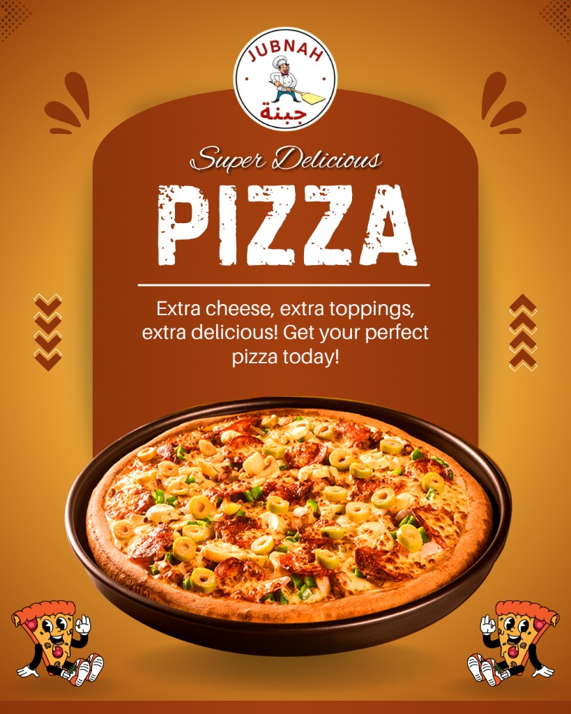 Jubnah pizza promotional poster